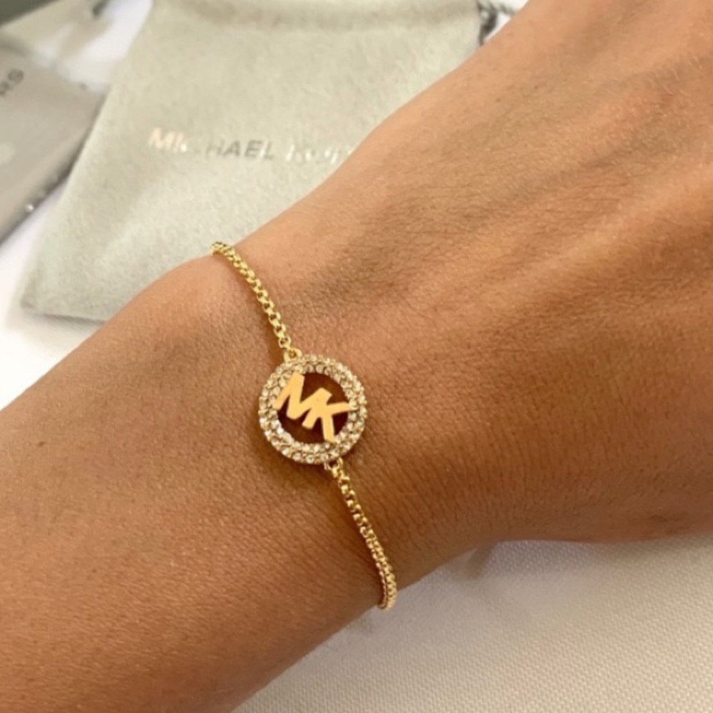 NWT authentic MK rhodium plated slider bracelet - Picture 6 of 6